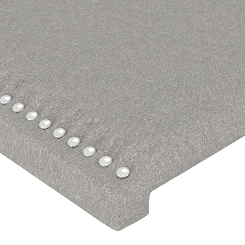Kopfteil Hellgrau 100 x 5 x 118/128 cm Stoff