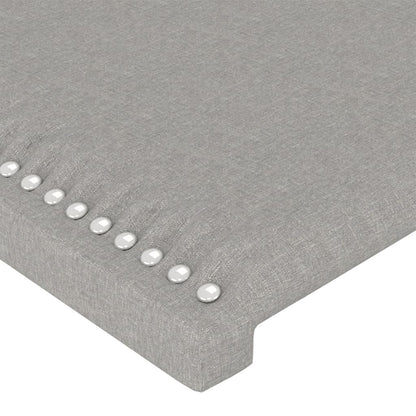 Kopfteil Hellgrau 100 x 5 x 118/128 cm Stoff