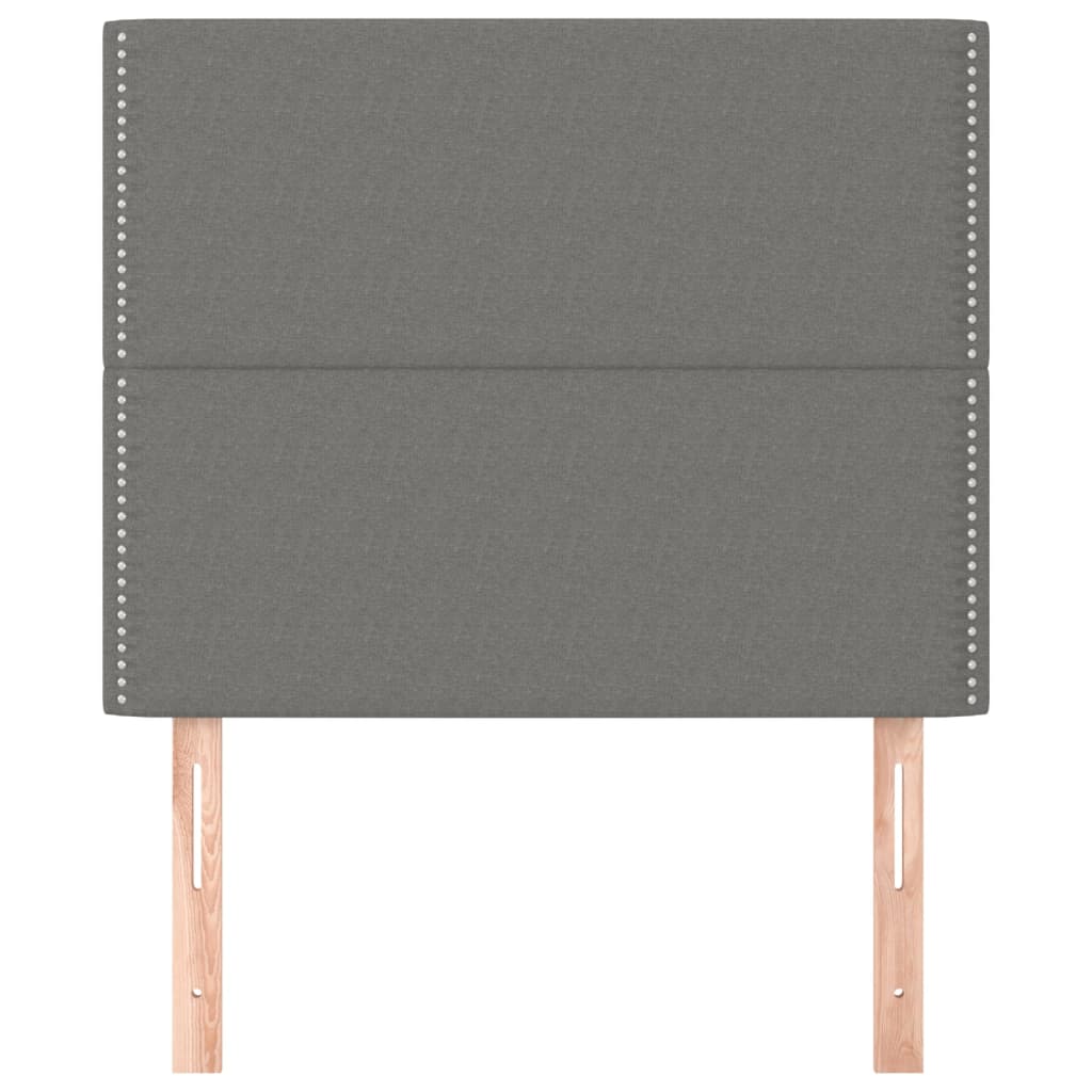 Kopfteil Dunkelgrau 100 x 5 x 118/128 cm Stoff