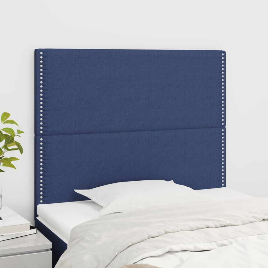 Kopfteil Blau 100 x 5 x 118/128 cm Stoff