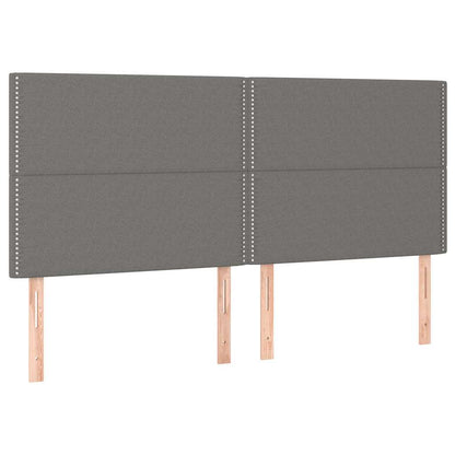 Kopfteil Dunkelgrau 200 x 5 x 118/128 cm Stoff