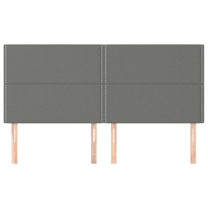 Kopfteil Dunkelgrau 200 x 5 x 118/128 cm Stoff