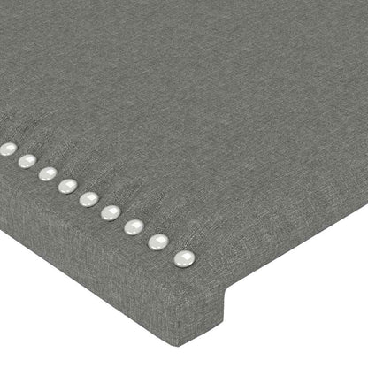Kopfteil Dunkelgrau 200 x 5 x 118/128 cm Stoff