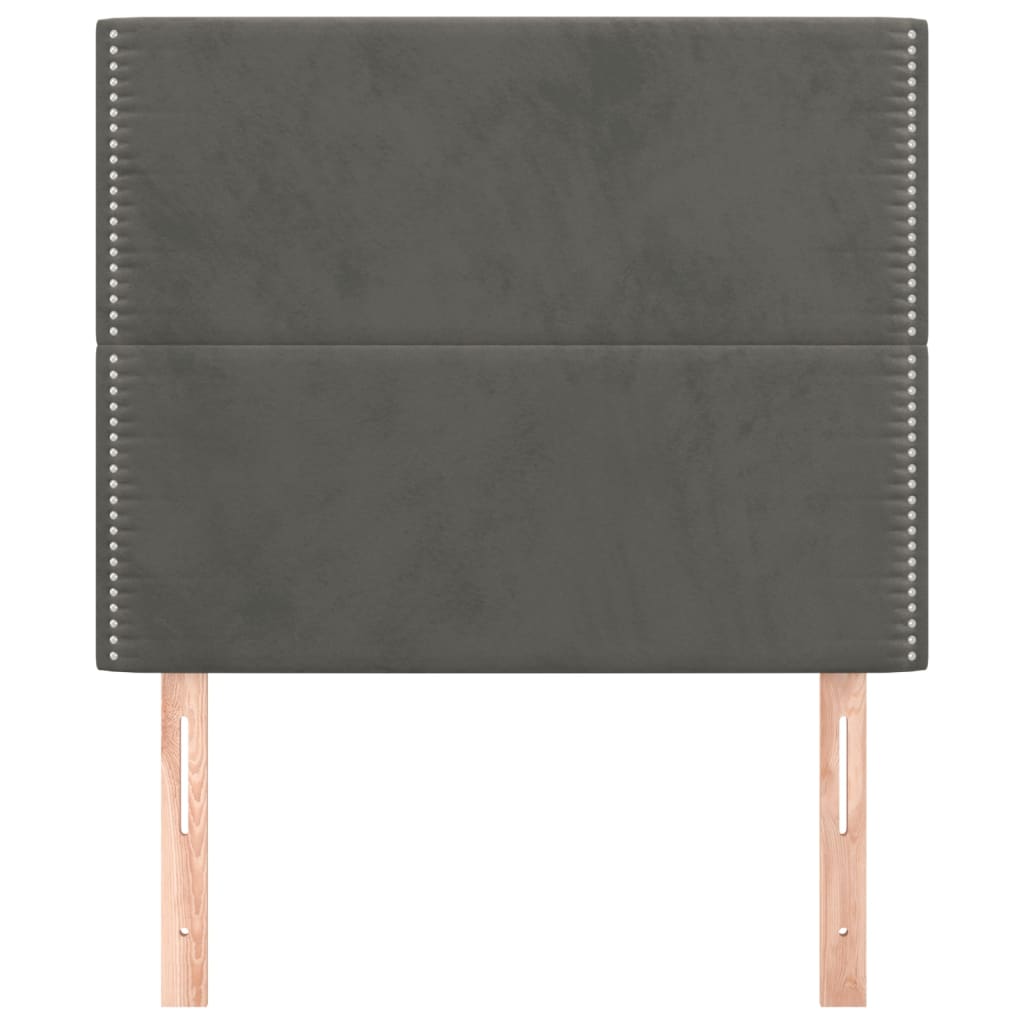 Kopfteil Dunkelgrau 90 x 5 x 118/128 cm Samt