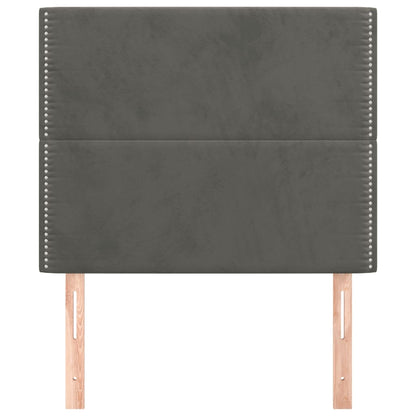 Kopfteil Dunkelgrau 90 x 5 x 118/128 cm Samt