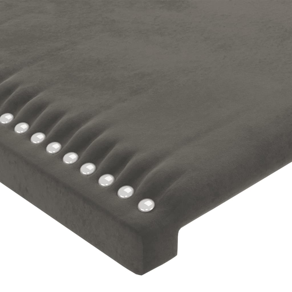 Kopfteil Dunkelgrau 90 x 5 x 118/128 cm Samt