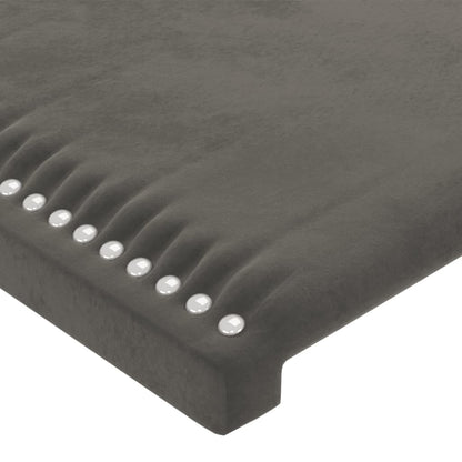 Kopfteil Dunkelgrau 90 x 5 x 118/128 cm Samt