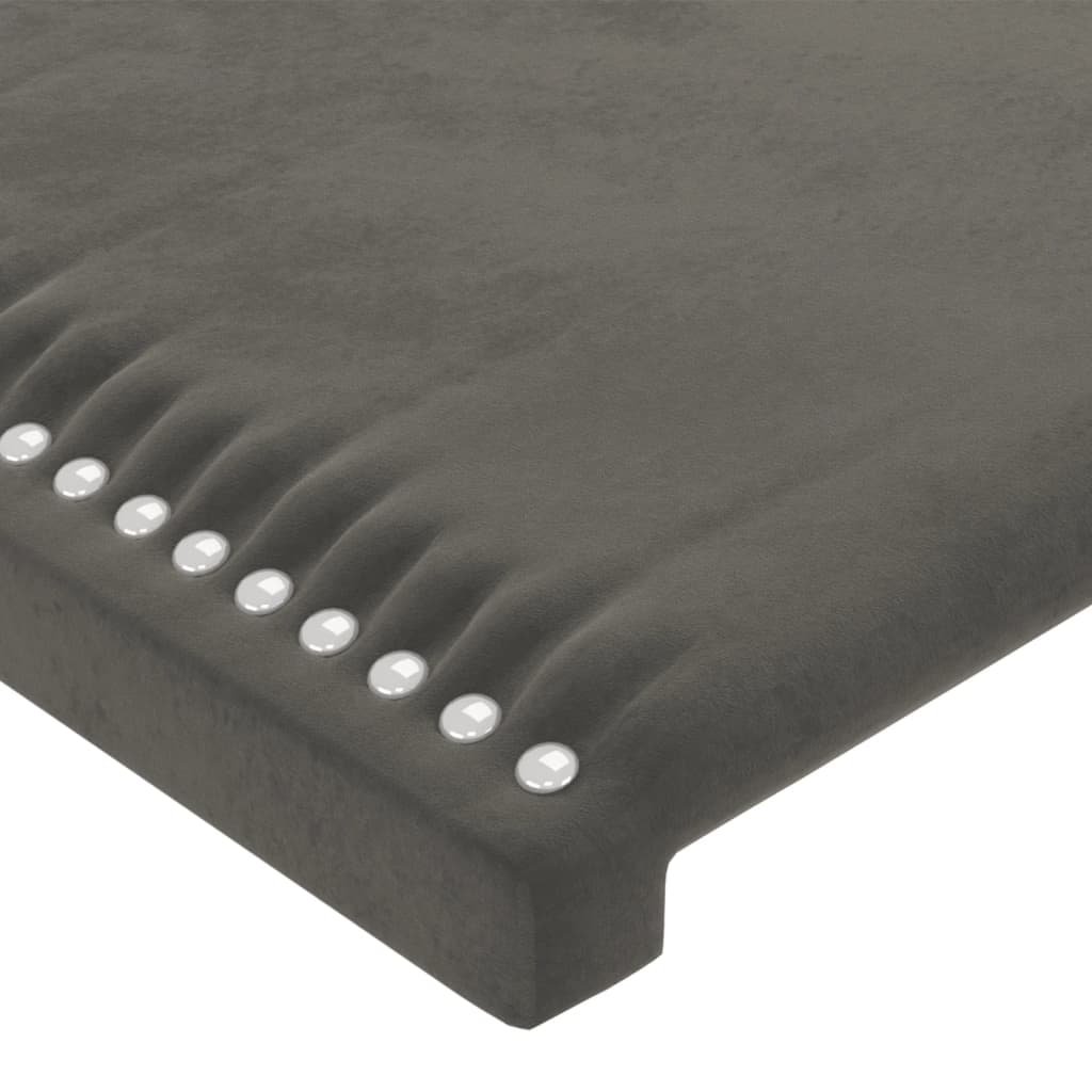 Kopfteil Dunkelgrau 100 x 5 x 118/128 cm Samt