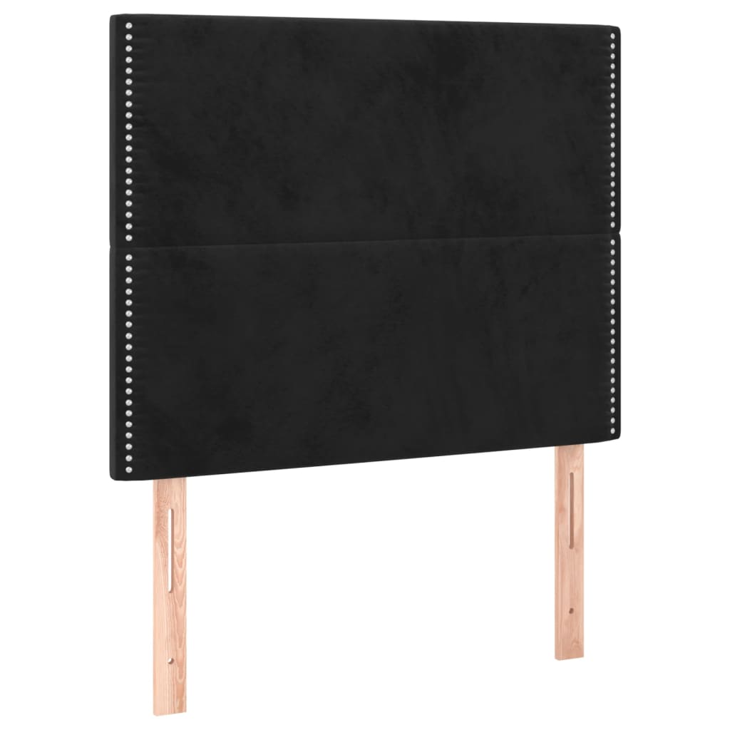 Kopfteil Schwarz 100x5x118/128 cm Samt