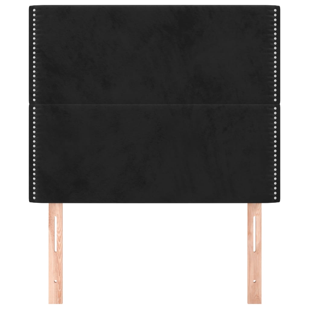 Kopfteil Schwarz 100x5x118/128 cm Samt