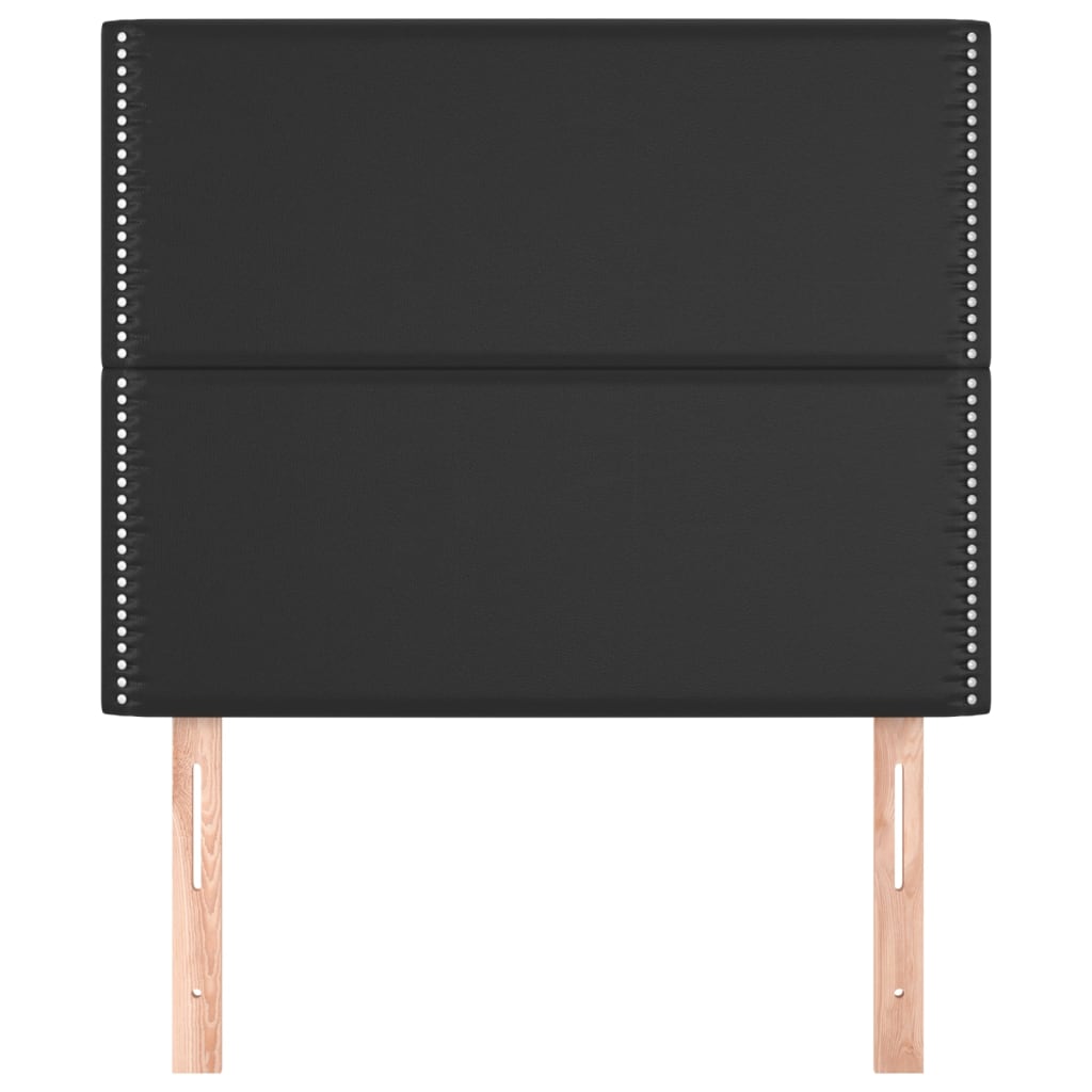 Kopfteil Schwarz 100x5x118/128 cm Kunstleder