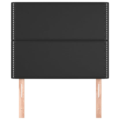 Kopfteil Schwarz 100x5x118/128 cm Kunstleder