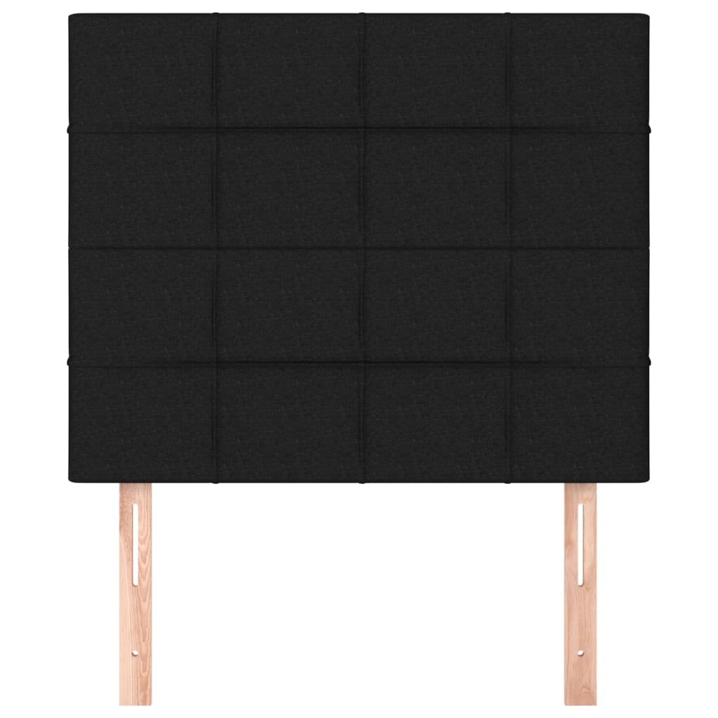 Kopfteil Schwarz 80x5x118/128 cm Stoff