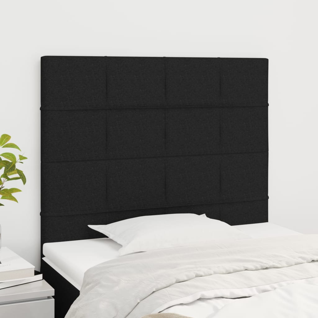 Kopfteil Schwarz 80x5x118/128 cm Stoff