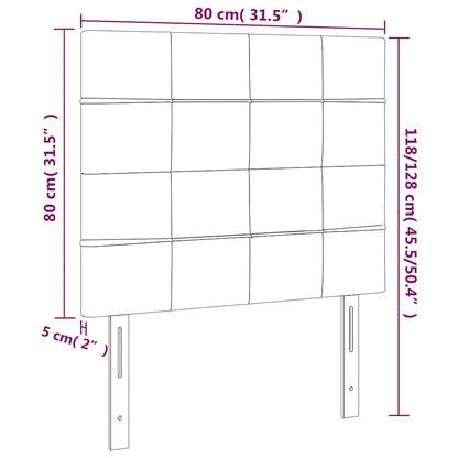 Kopfteil Dunkelbraun 80x5x118/128 cm Stoff