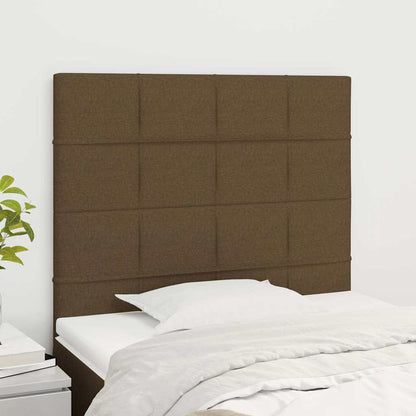 Kopfteil Dunkelbraun 80x5x118/128 cm Stoff