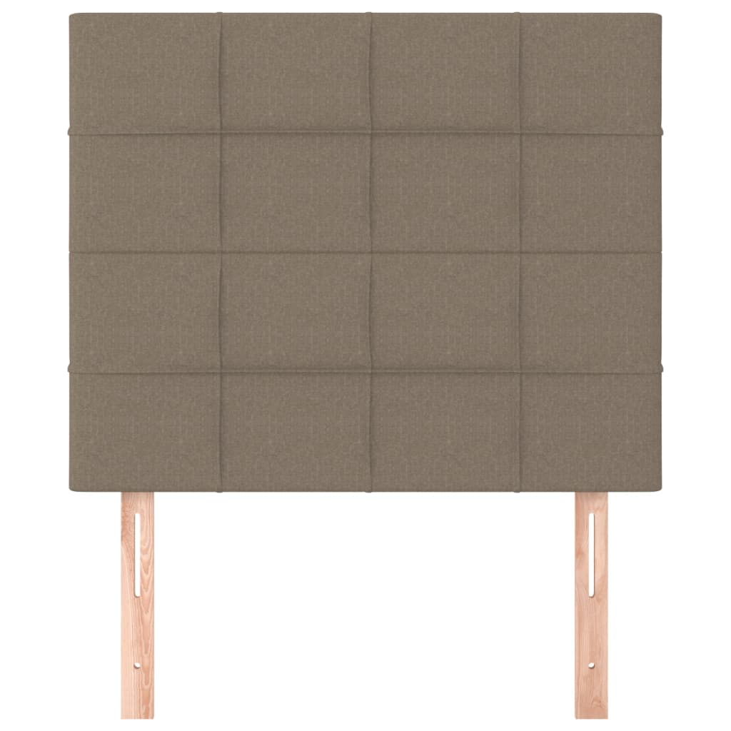 Kopfteil Taupe 80x5x118/128 cm Stoff