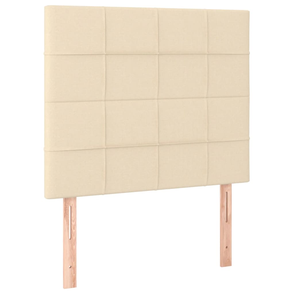 Kopfteil Creme 80x5x118/128 cm Stoff