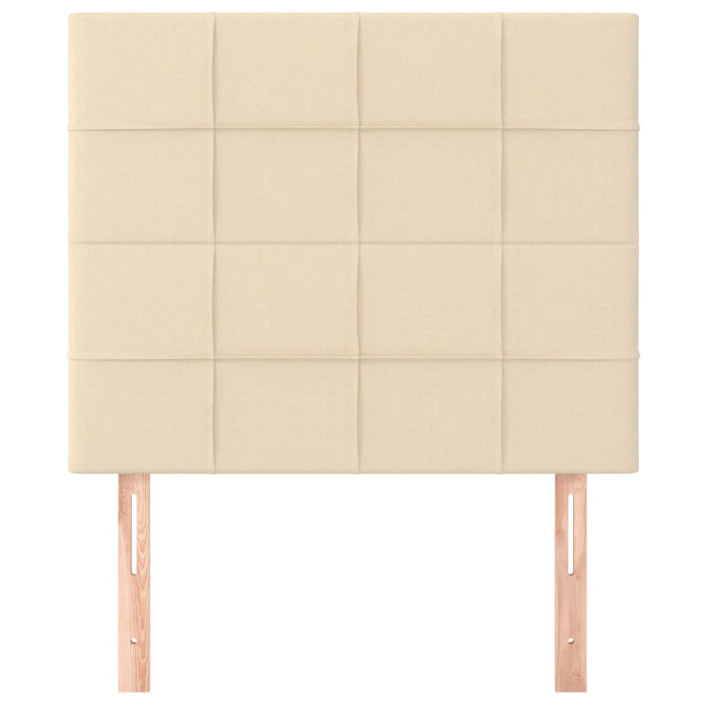 Kopfteil Creme 80x5x118/128 cm Stoff