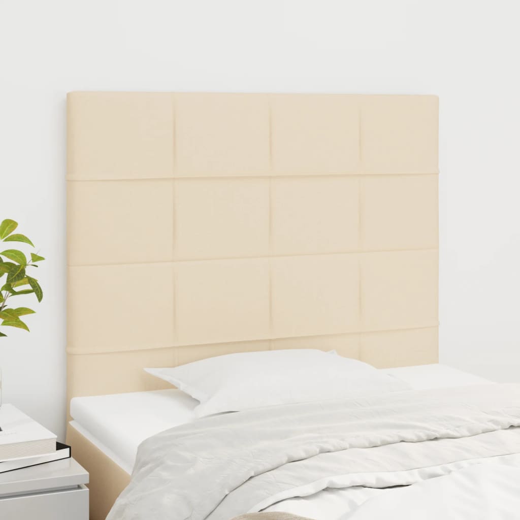 Kopfteil Creme 80x5x118/128 cm Stoff