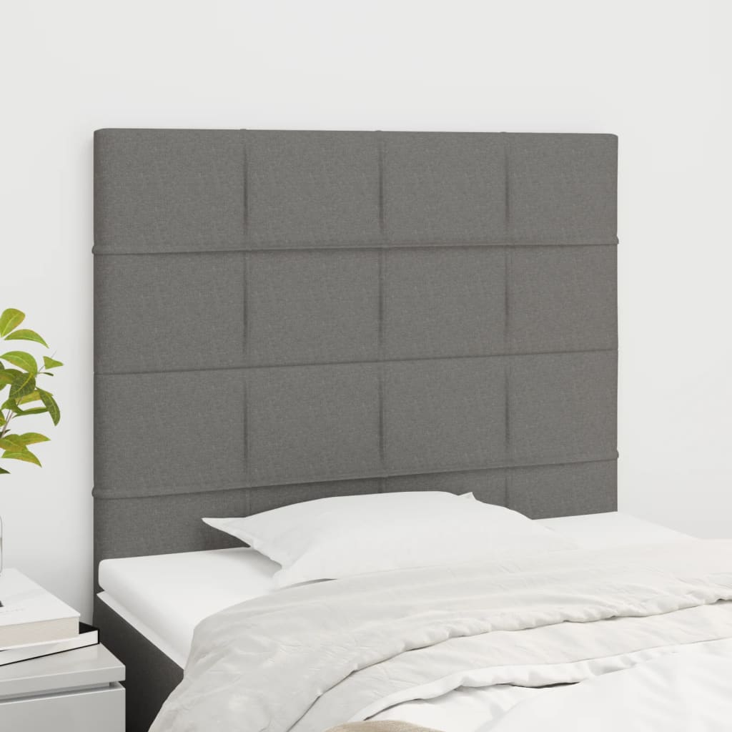 Kopfteil Dunkelgrau 90 x 5 x 118/128 cm Stoff
