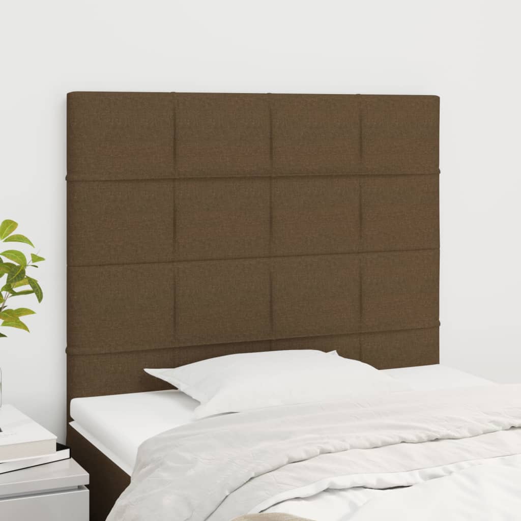 Kopfteil Dunkelbraun 90x5x118/128 cm Stoff