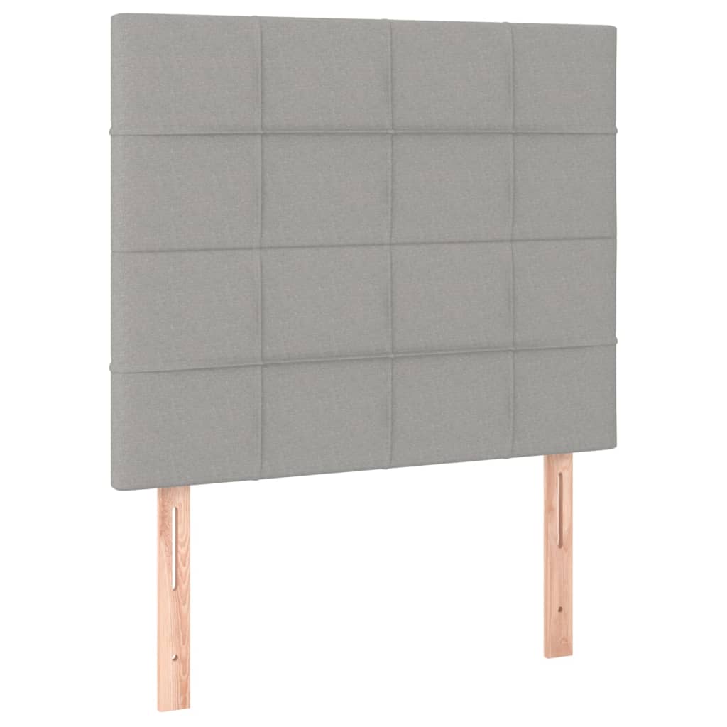 Kopfteil Hellgrau 100 x 5 x 118/128 cm Stoff