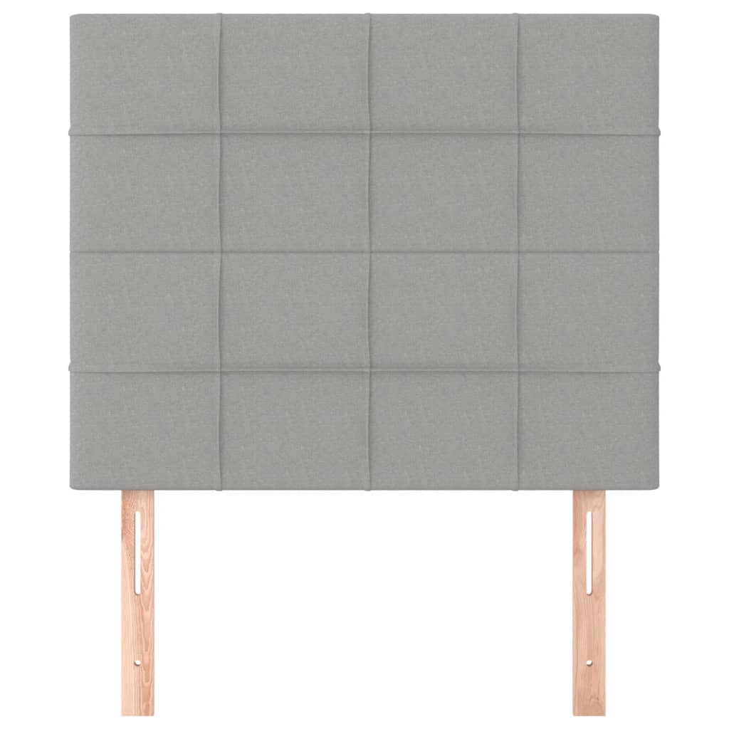 Kopfteil Hellgrau 100 x 5 x 118/128 cm Stoff