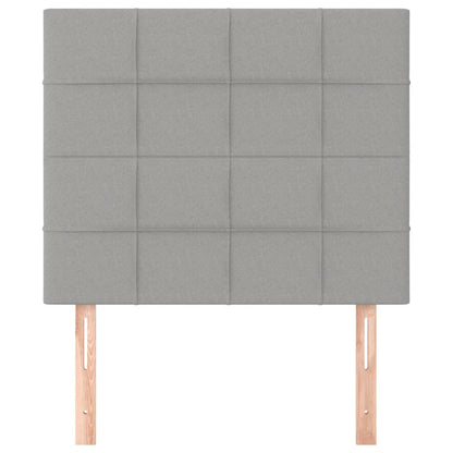 Kopfteil Hellgrau 100 x 5 x 118/128 cm Stoff