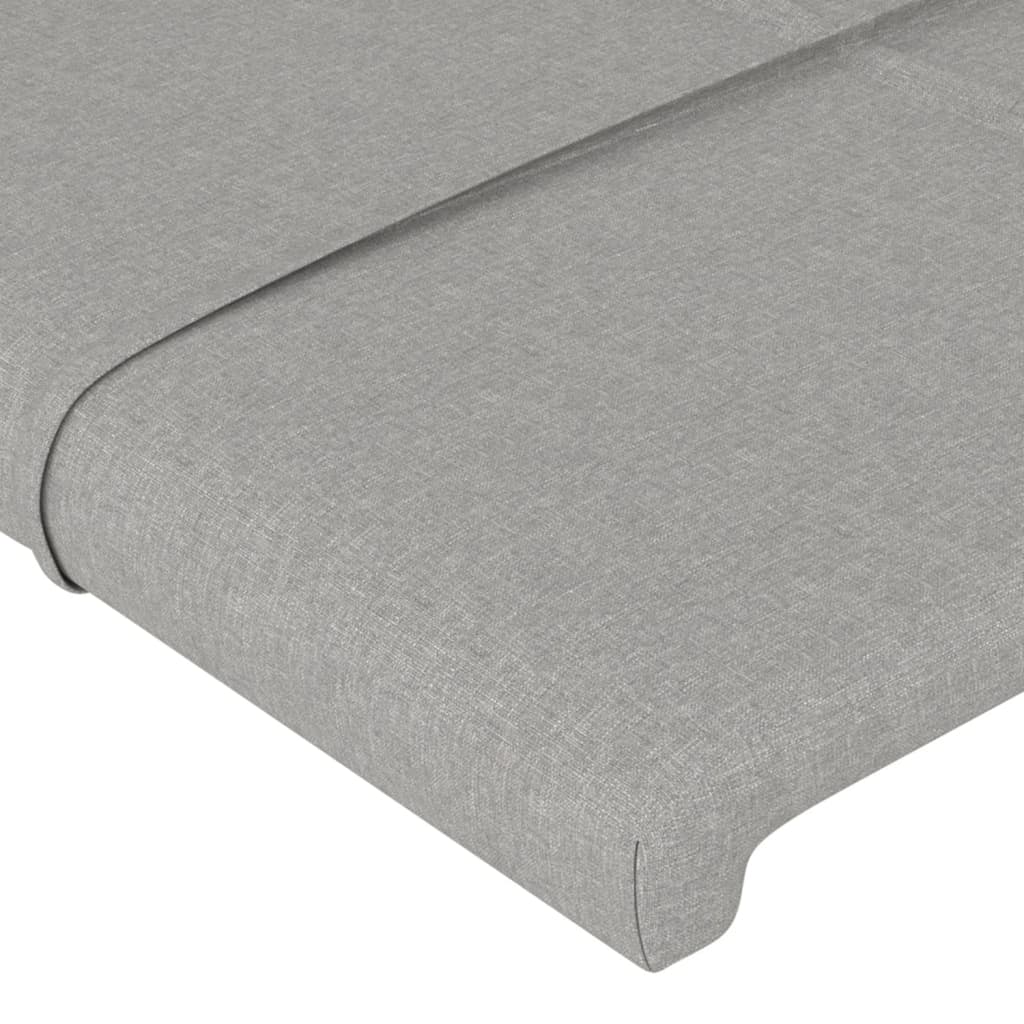 Kopfteil Hellgrau 100 x 5 x 118/128 cm Stoff