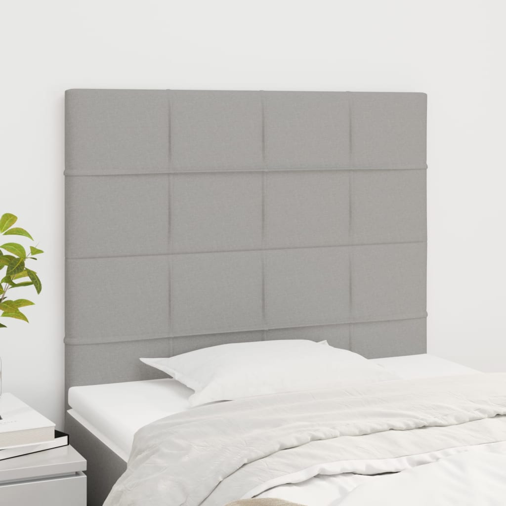 Kopfteil Hellgrau 100 x 5 x 118/128 cm Stoff