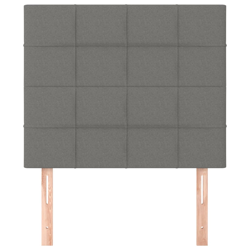 Kopfteil Dunkelgrau 100 x 5 x 118/128 cm Stoff