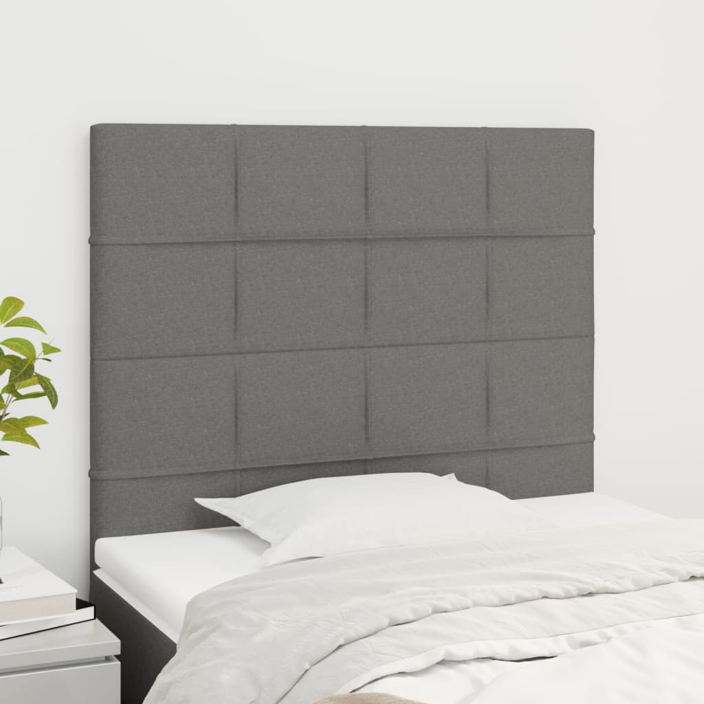 Kopfteil Dunkelgrau 100 x 5 x 118/128 cm Stoff
