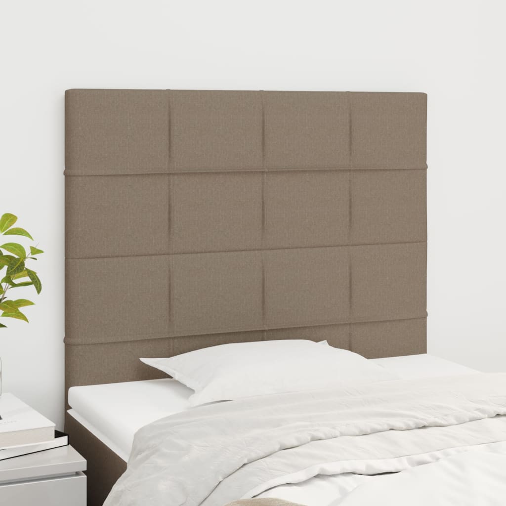 Kopfteil Taupe 100x5x118/128 cm Stoff