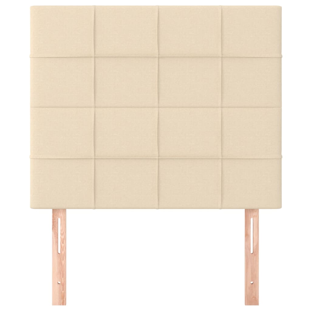 Kopfteil Creme 100x5x118/128 cm Stoff