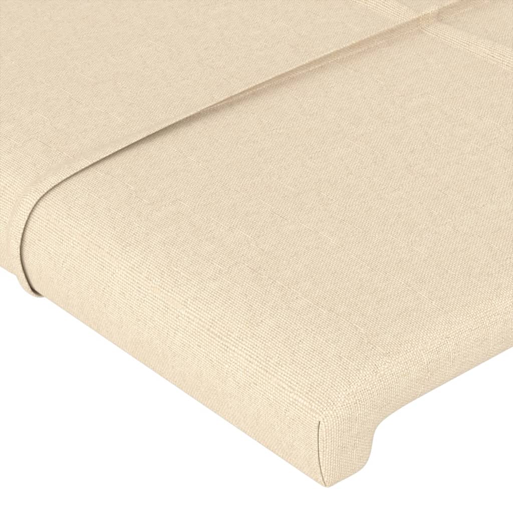 Kopfteil Creme 100x5x118/128 cm Stoff