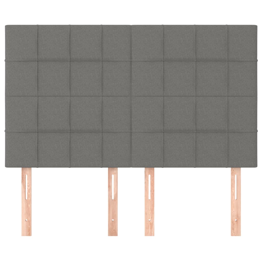 Kopfteil Dunkelgrau 144 x 5 x 118/128 cm Stoff