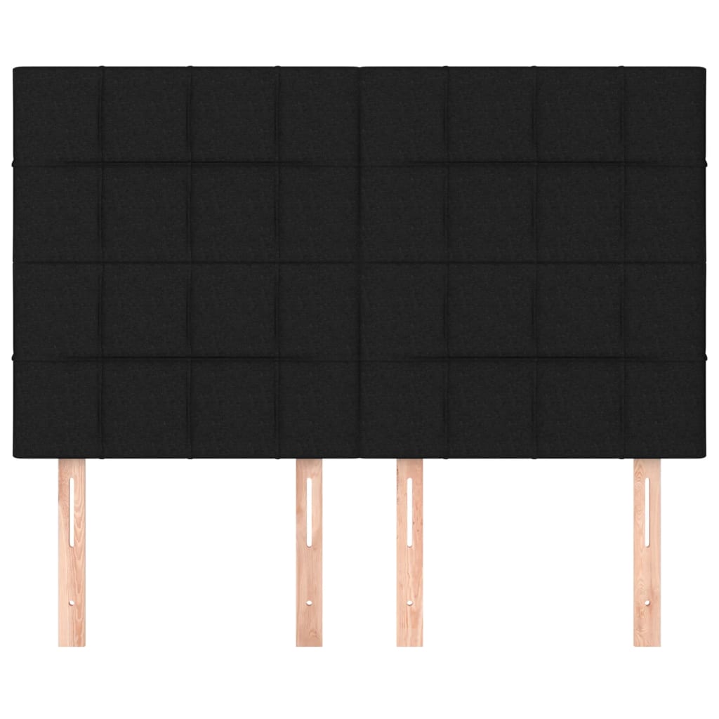 Kopfteil Schwarz 144x5x118/128 cm Stoff