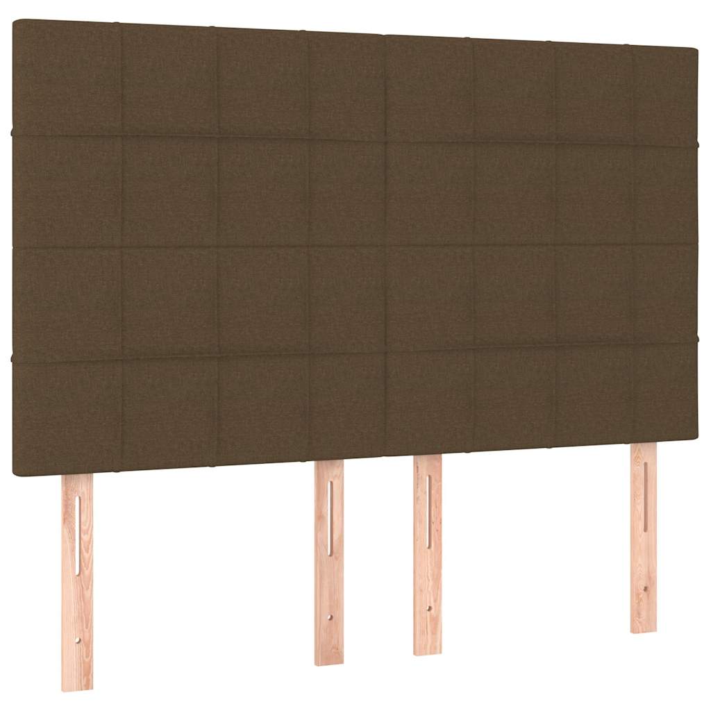 Kopfteil Dunkelbraun 144x5x118/128 cm Stoff