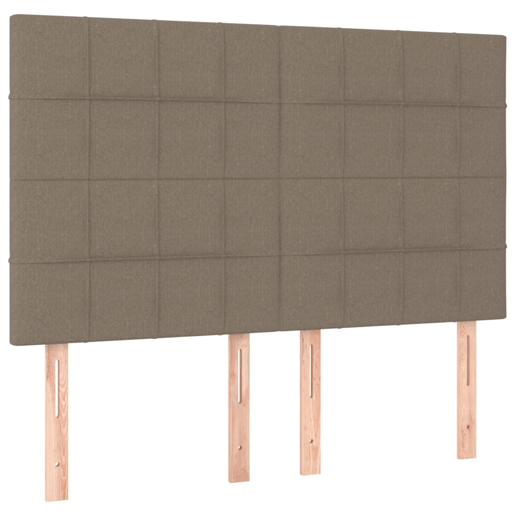 Kopfteil Taupe 144x5x118/128 cm Stoff