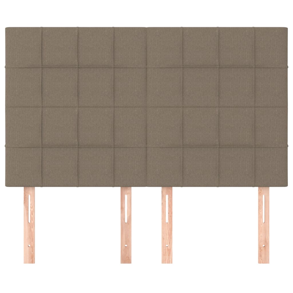 Kopfteil Taupe 144x5x118/128 cm Stoff