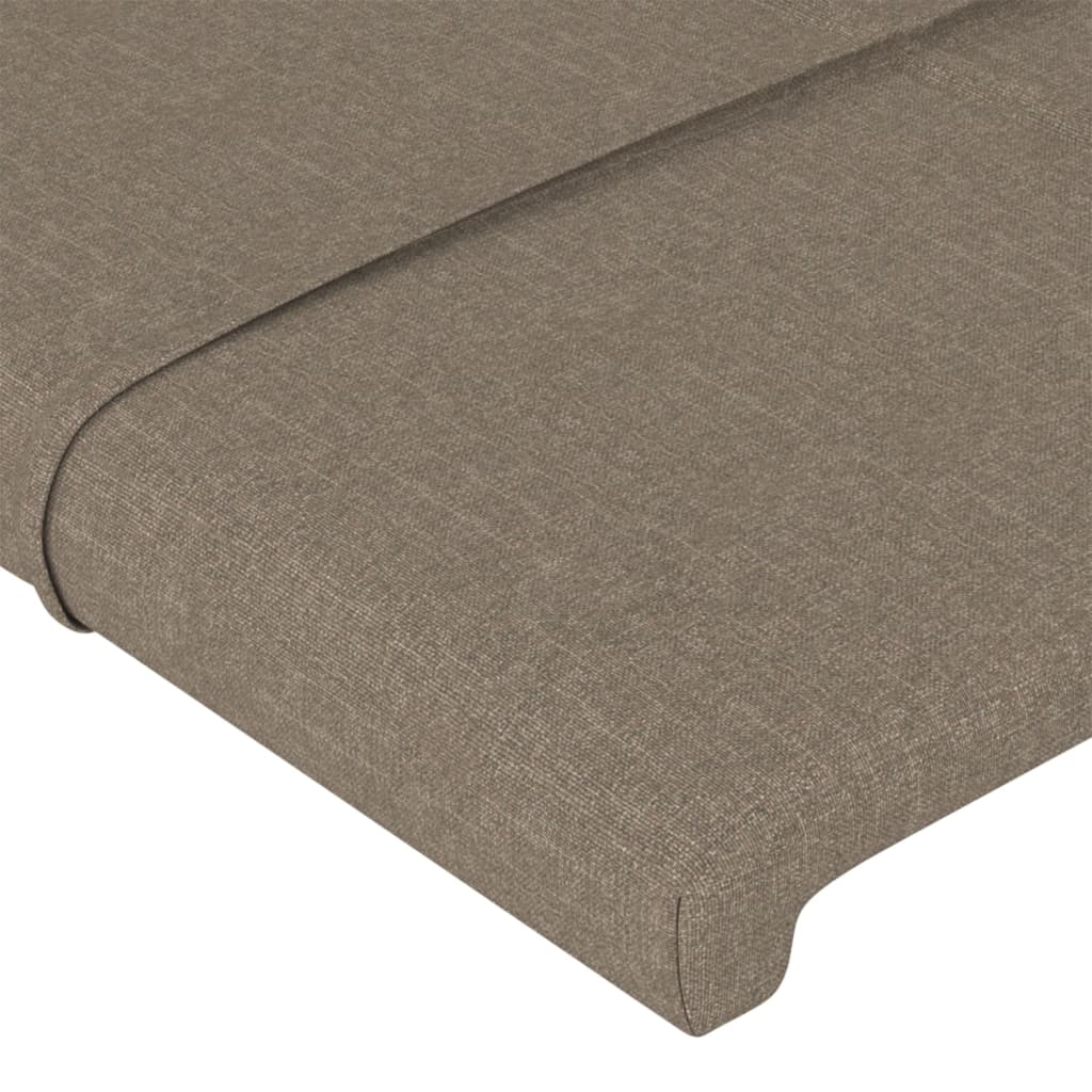 Kopfteil Taupe 144x5x118/128 cm Stoff