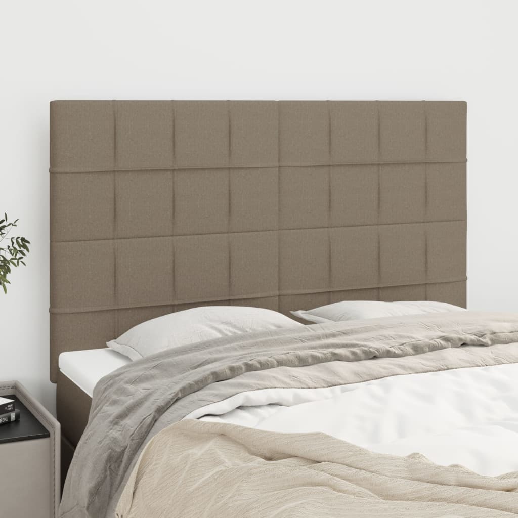 Kopfteil Taupe 144x5x118/128 cm Stoff