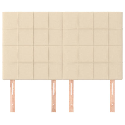 Kopfteil Creme 144x5x118/128 cm Stoff