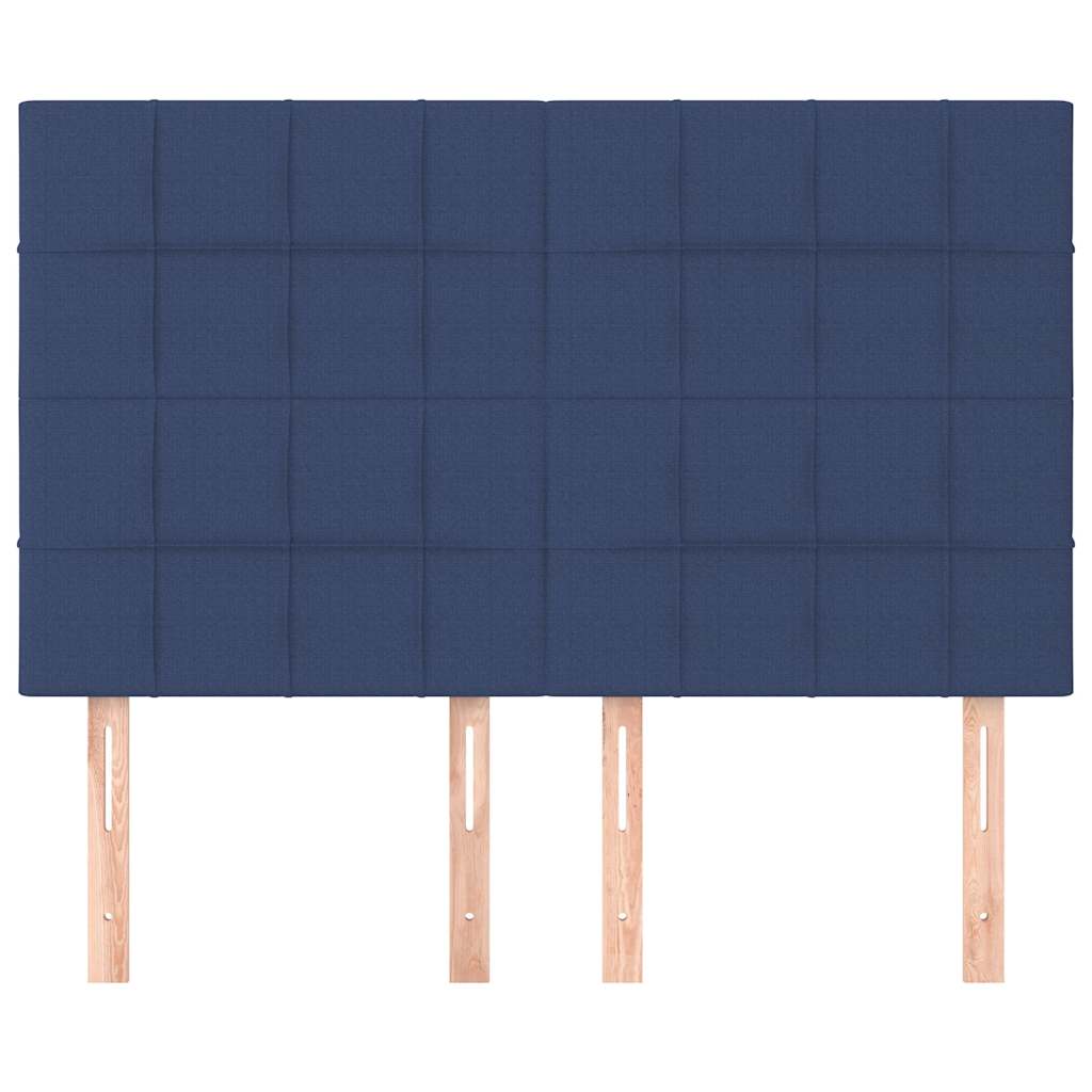 Kopfteil Blau 144x5x118/128 cm Stoff