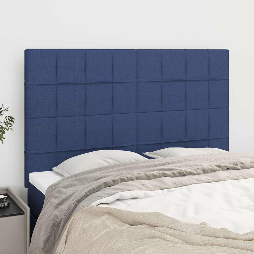 Kopfteil Blau 144x5x118/128 cm Stoff