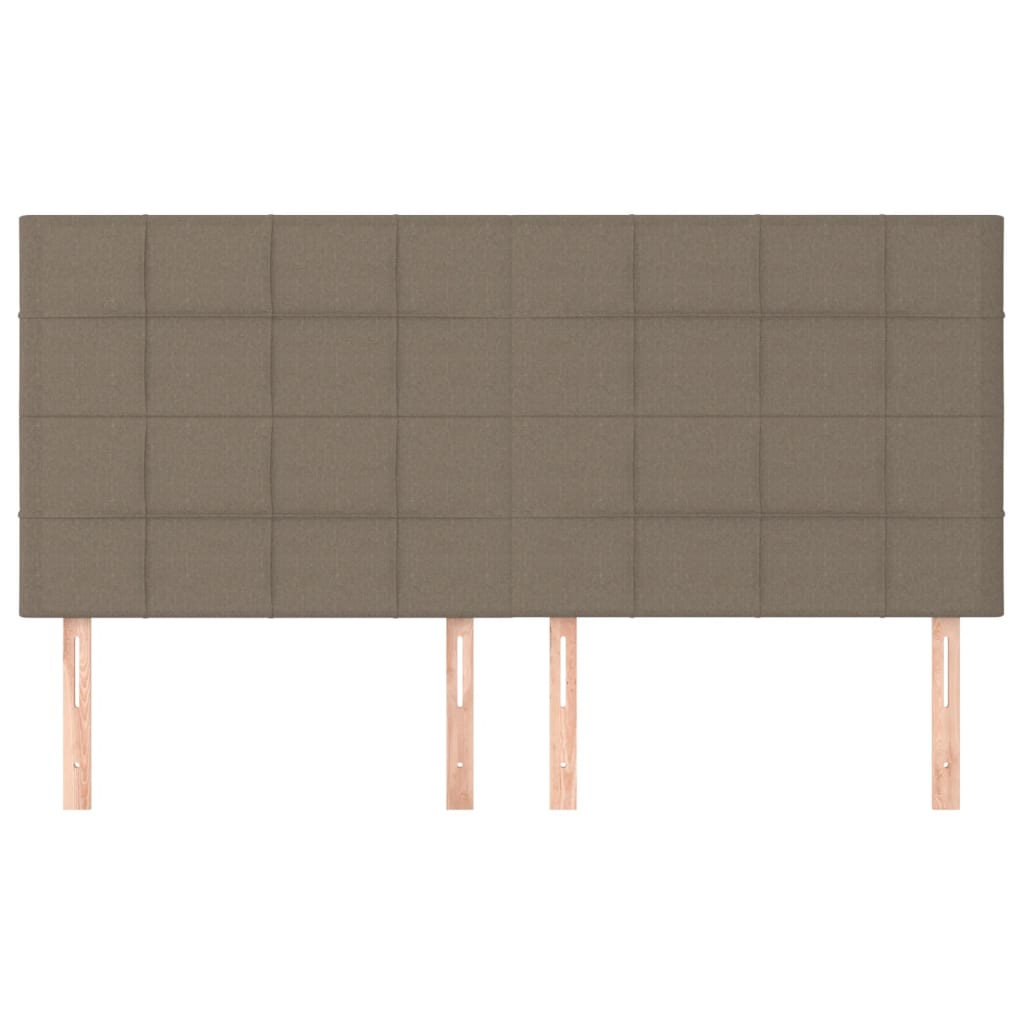 Kopfteil Taupe 160x5x118/128 cm Stoff