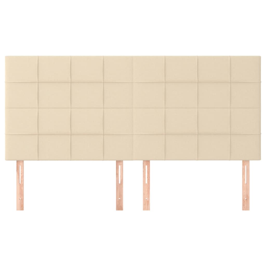 Kopfteil Creme 160x5x118/128 cm Stoff