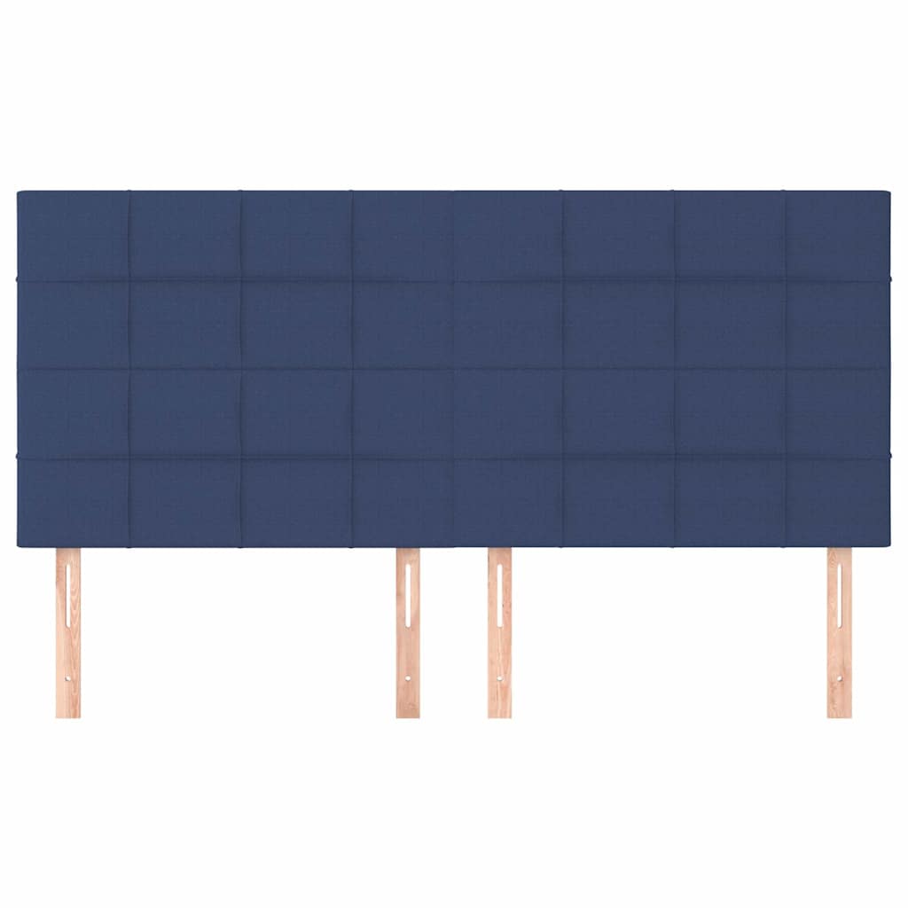 Kopfteil Blau 160x5x118/128 cm Stoff