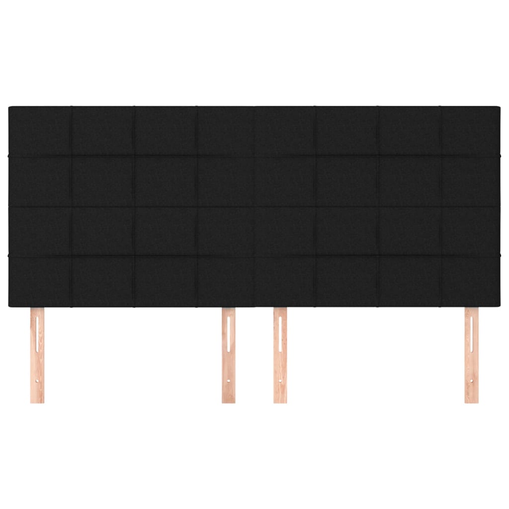 Kopfteil Schwarz 180 x 5 x 118/128 cm Stoff